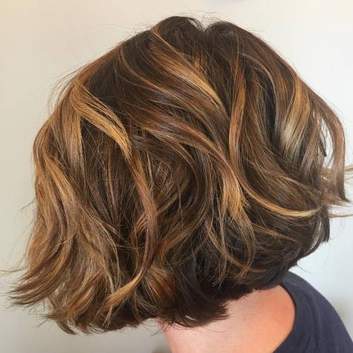 Warm Bronde Balayage Bob