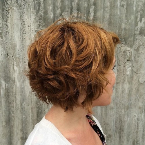 Short Layered Wavy Hairstyle