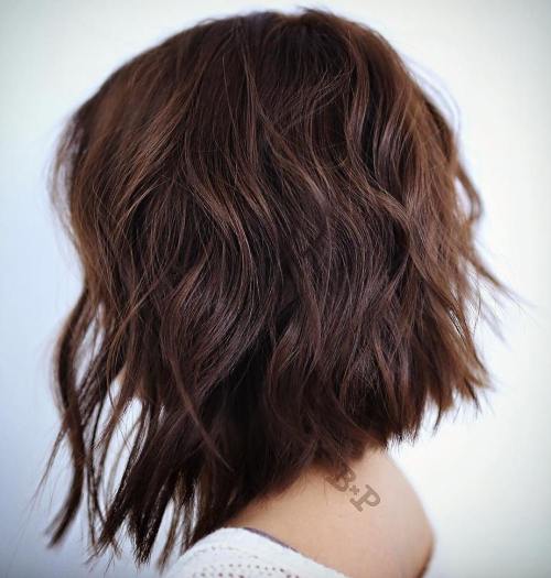 Choppy Angled Brown Bob