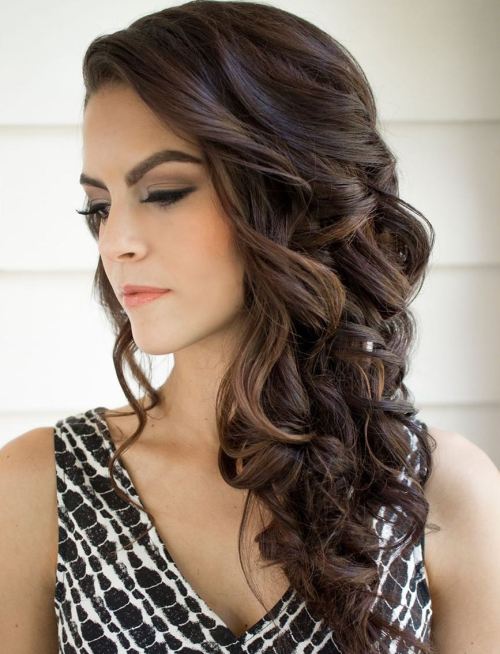 Side Swept Curls