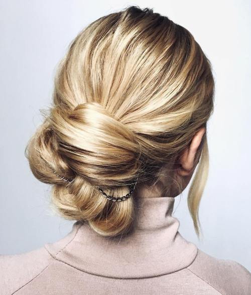 Bedazzled Knotted Low Bun