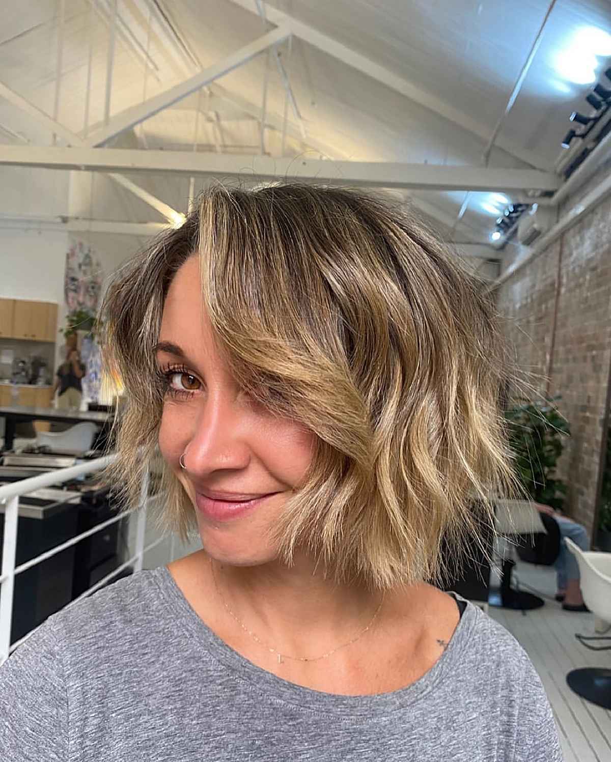 Chin-Length Bob with Side Bangs