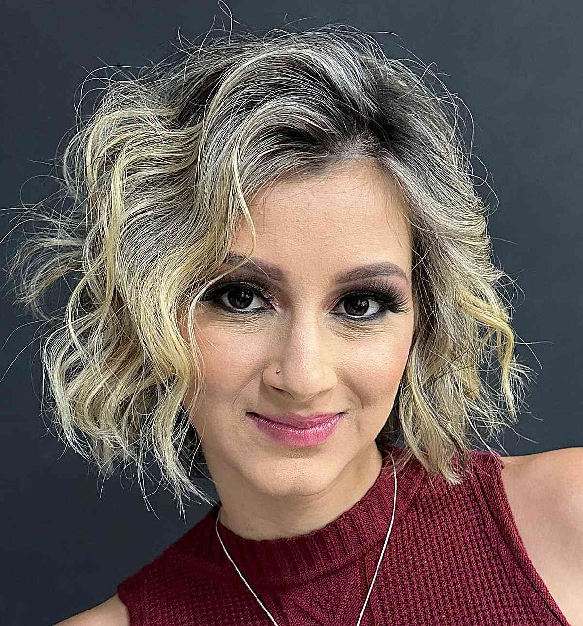 Messy Choppy Bob for Short Fine Hair