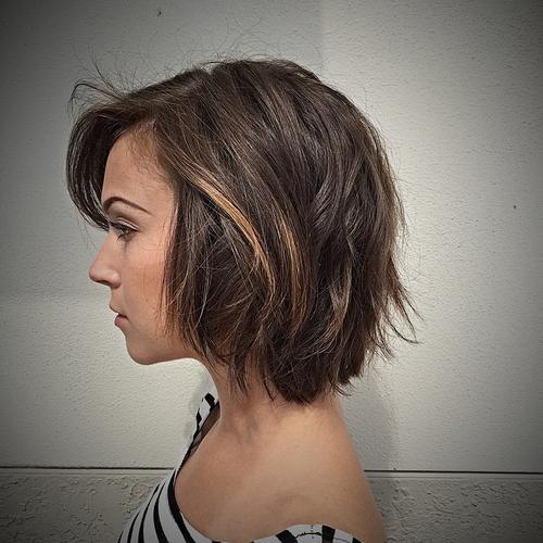 graduated bob haircut with bangs