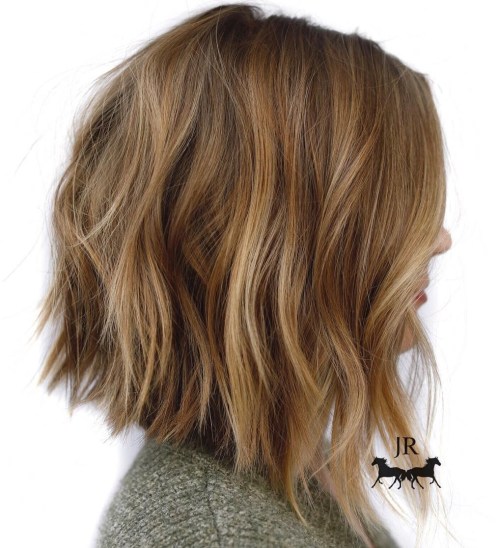 Angled Choppy Bob Cut