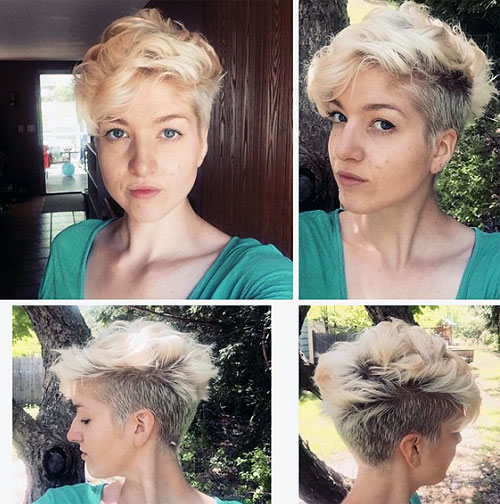 blonde pixie with undercut