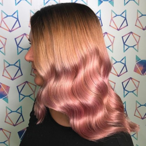 pastel pink ombre hair