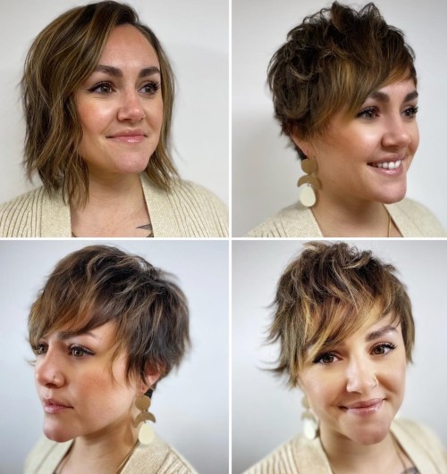 Shaggy Pixie Before and After