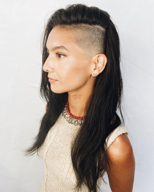 Sassy Undercut Long Hairstyle