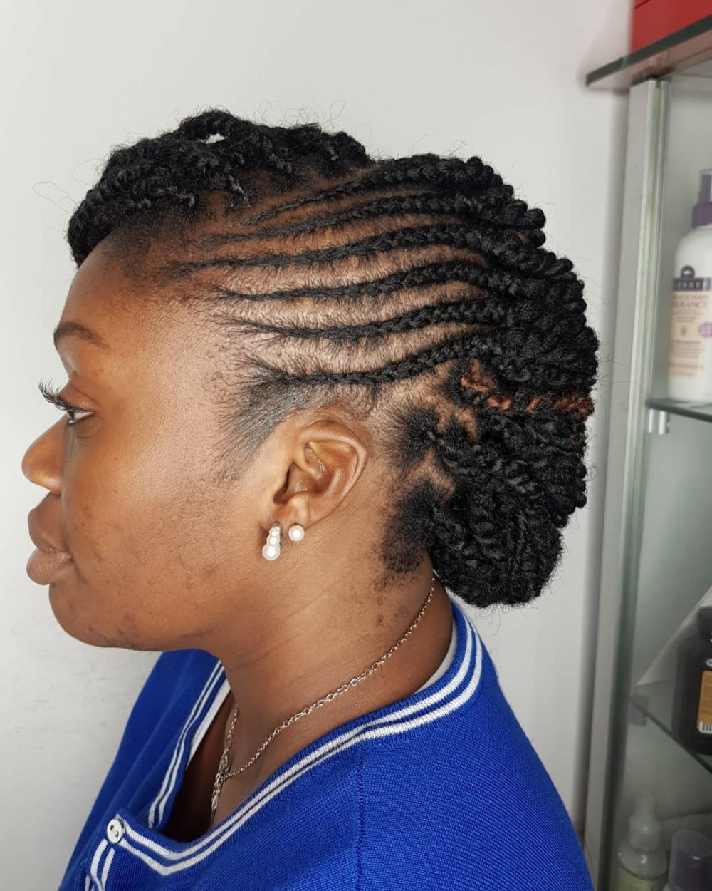 mohawk braid bun for black women