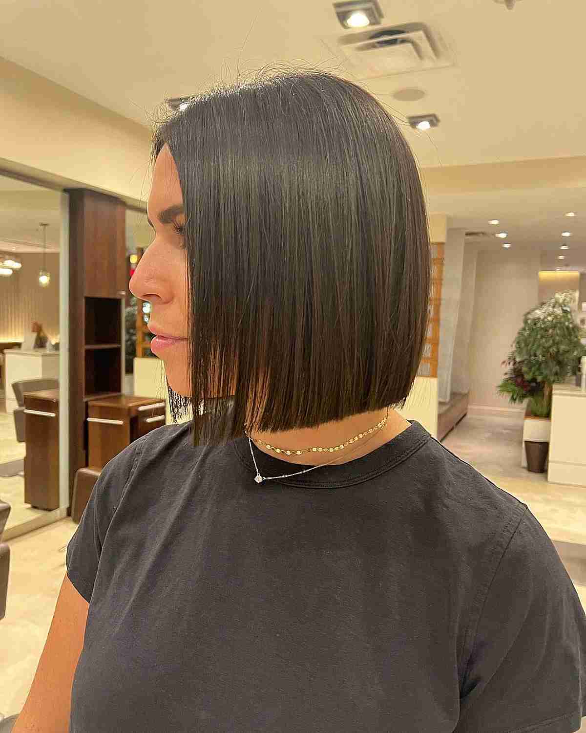 Sleek Blunt Bob for Neck-Length Straight Hair