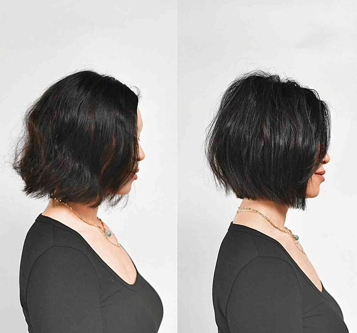 Neck-Length Soft Bluntly Cut Bob