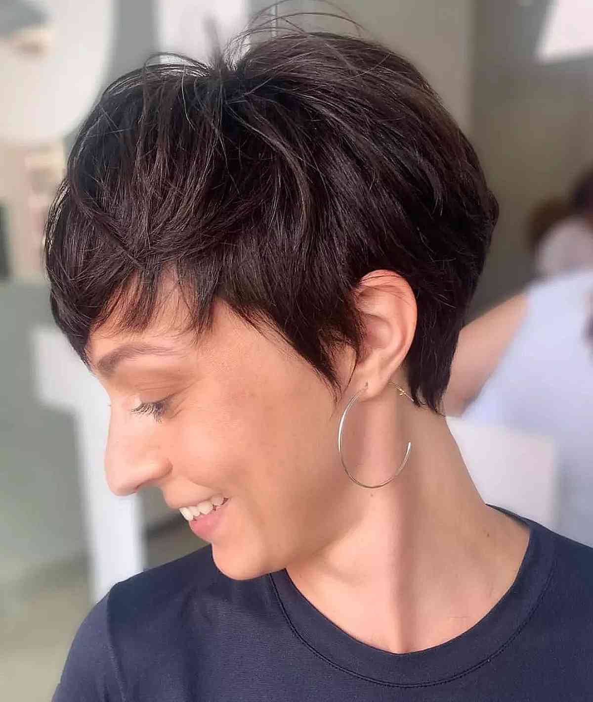 Easy Feminine Pixie with Sideburns