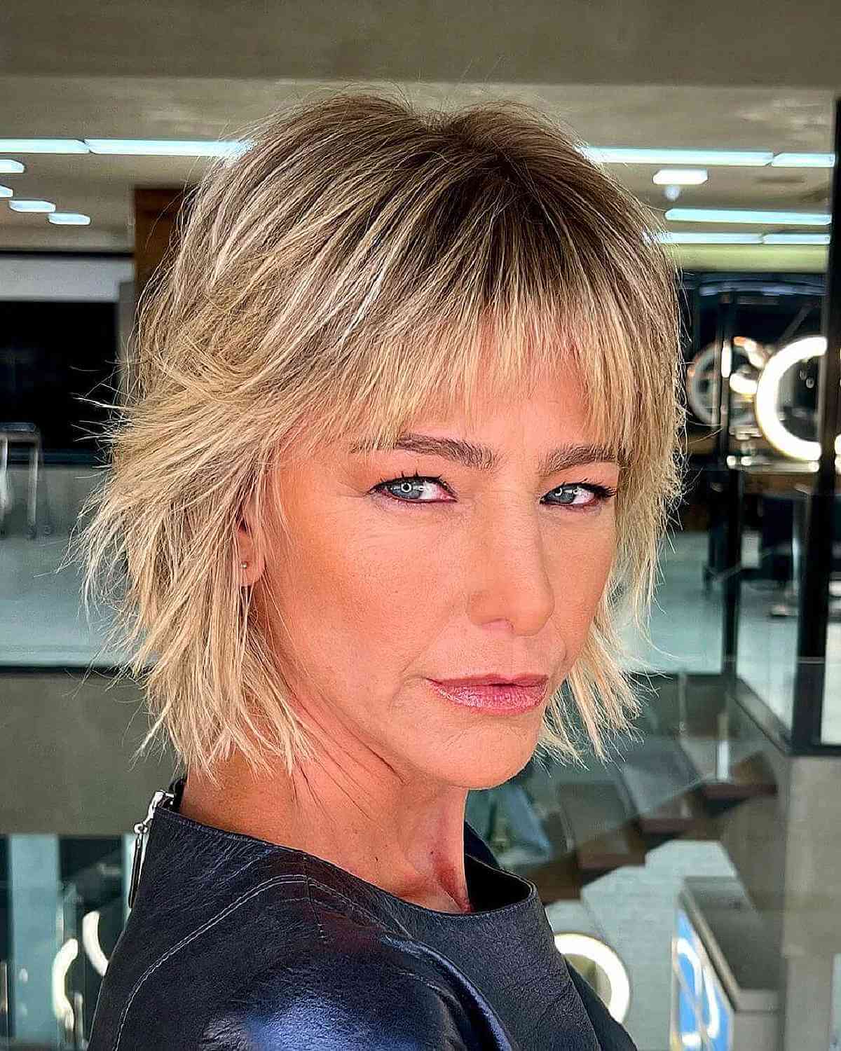 Short Choppy Bob for Women Over 40