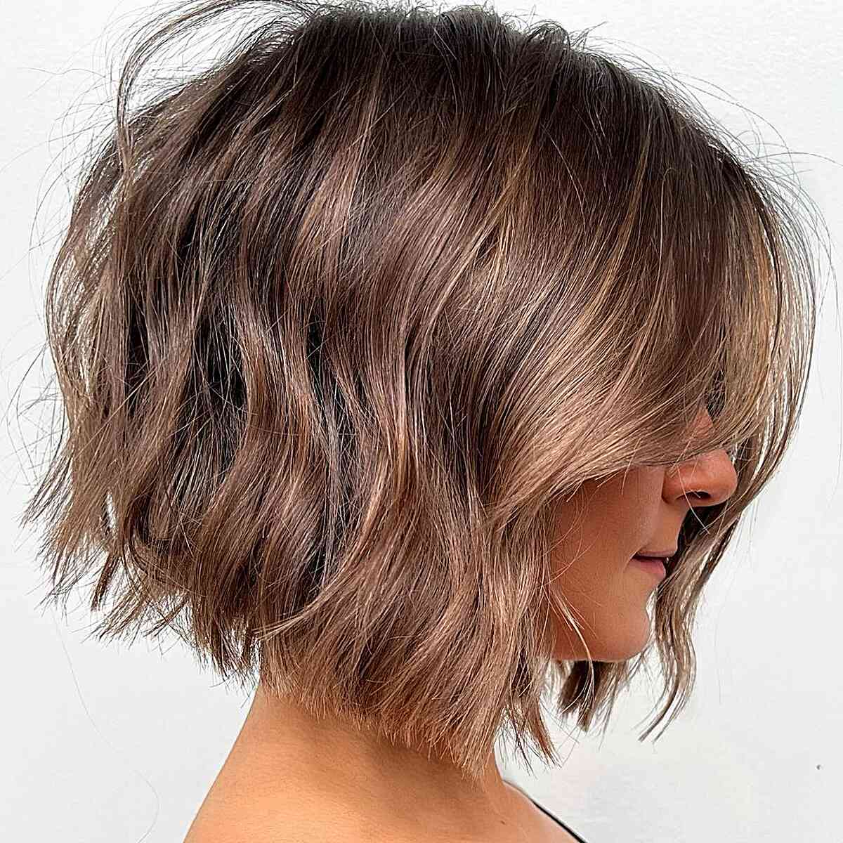 Short A-Line Choppy Bob for Fine Hair