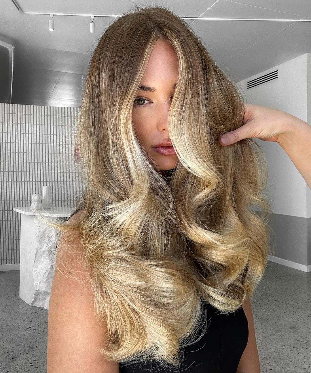 Blonde Balayage for Long Medium Brown Hair