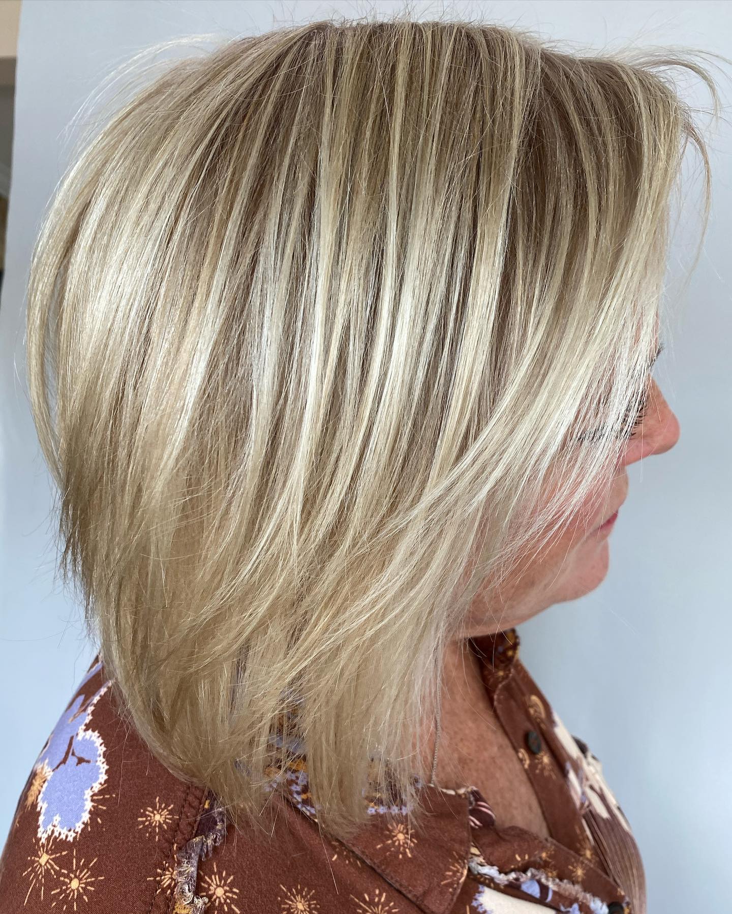 Over 60 Shiny Blonde Bob for Fine Hair