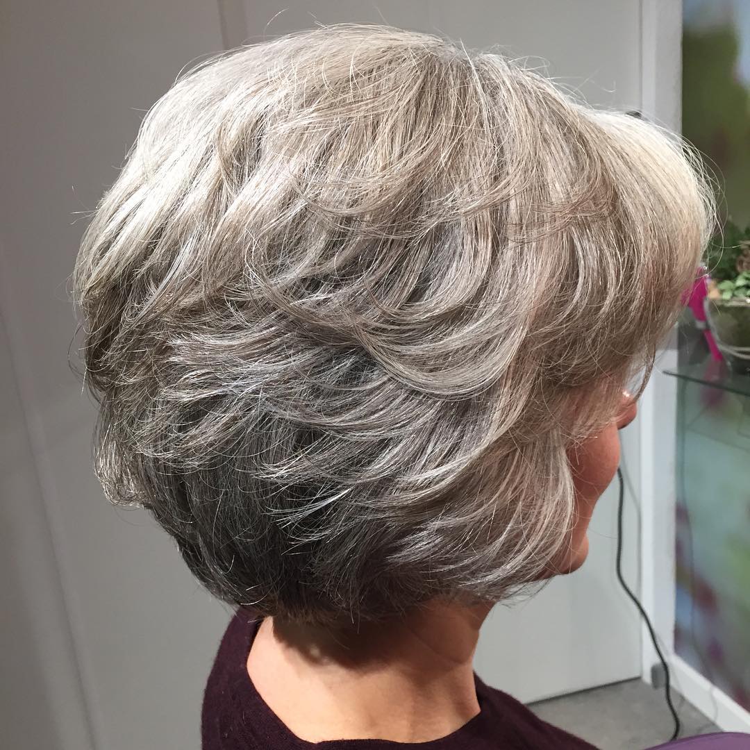 Shorter Textured Salt and Pepper Haircut for Thick Hair