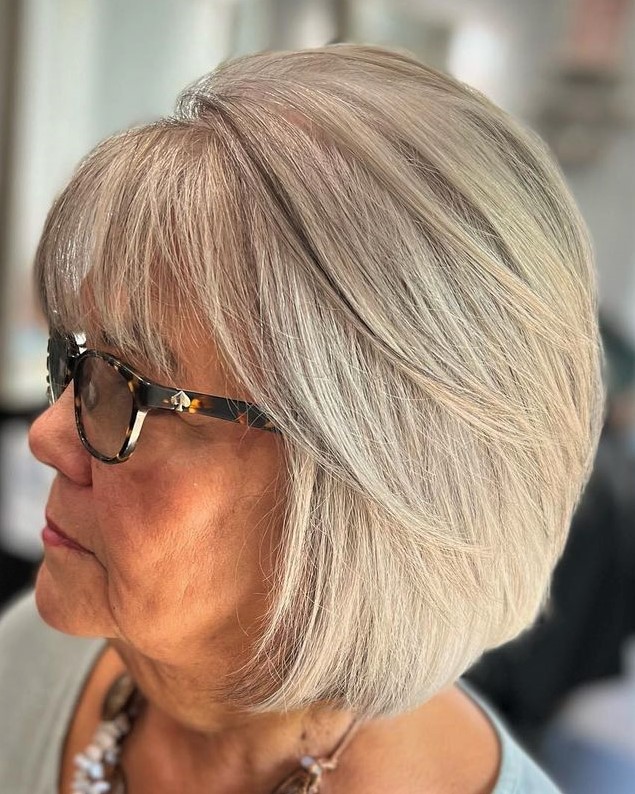 Silver Bob for Women Over 60