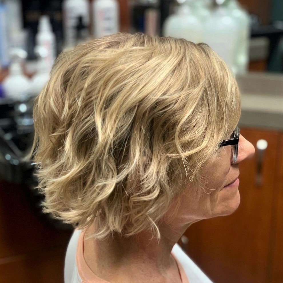 Short Wavy Bob for Older Ladies