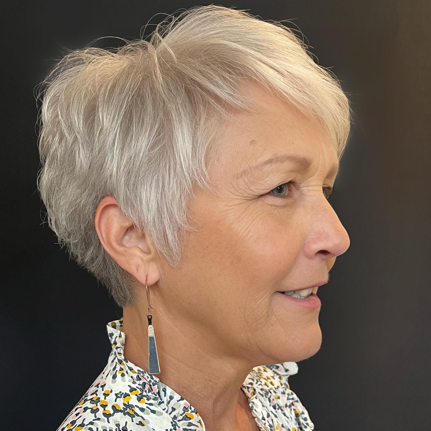 Tousled Pixie for Older Women with Thin Hair