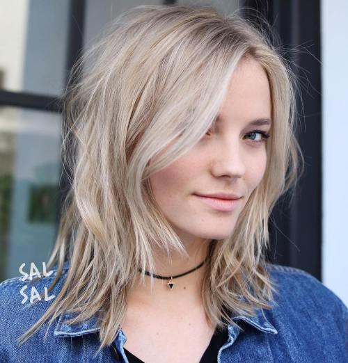 Medium Shaggy Hairstyle For Thin Hair