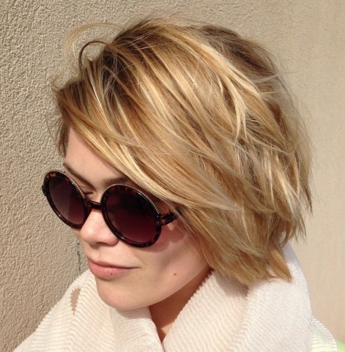 Tousled Blonde Bob