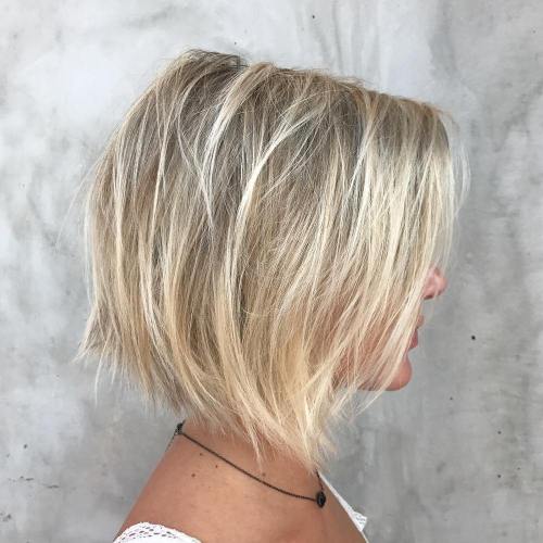 Blonde Balayage Bob For Fine Hair