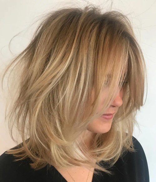 Tousled Blonde Bob Hairstyle