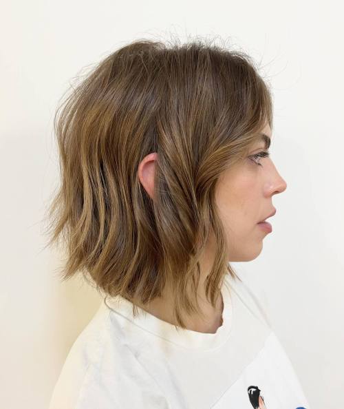 Modern Inverted Bob With Shaggy Ends