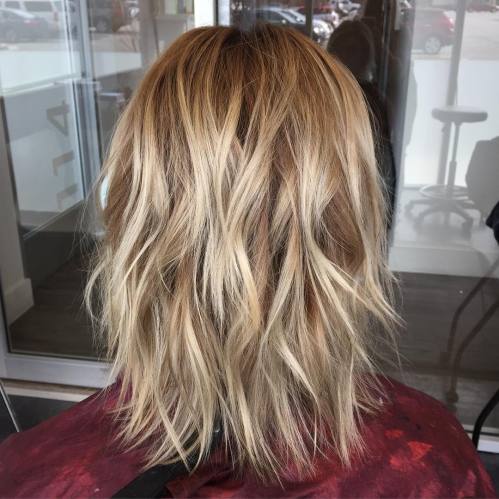 Medium Blonde Shag Hairstyle