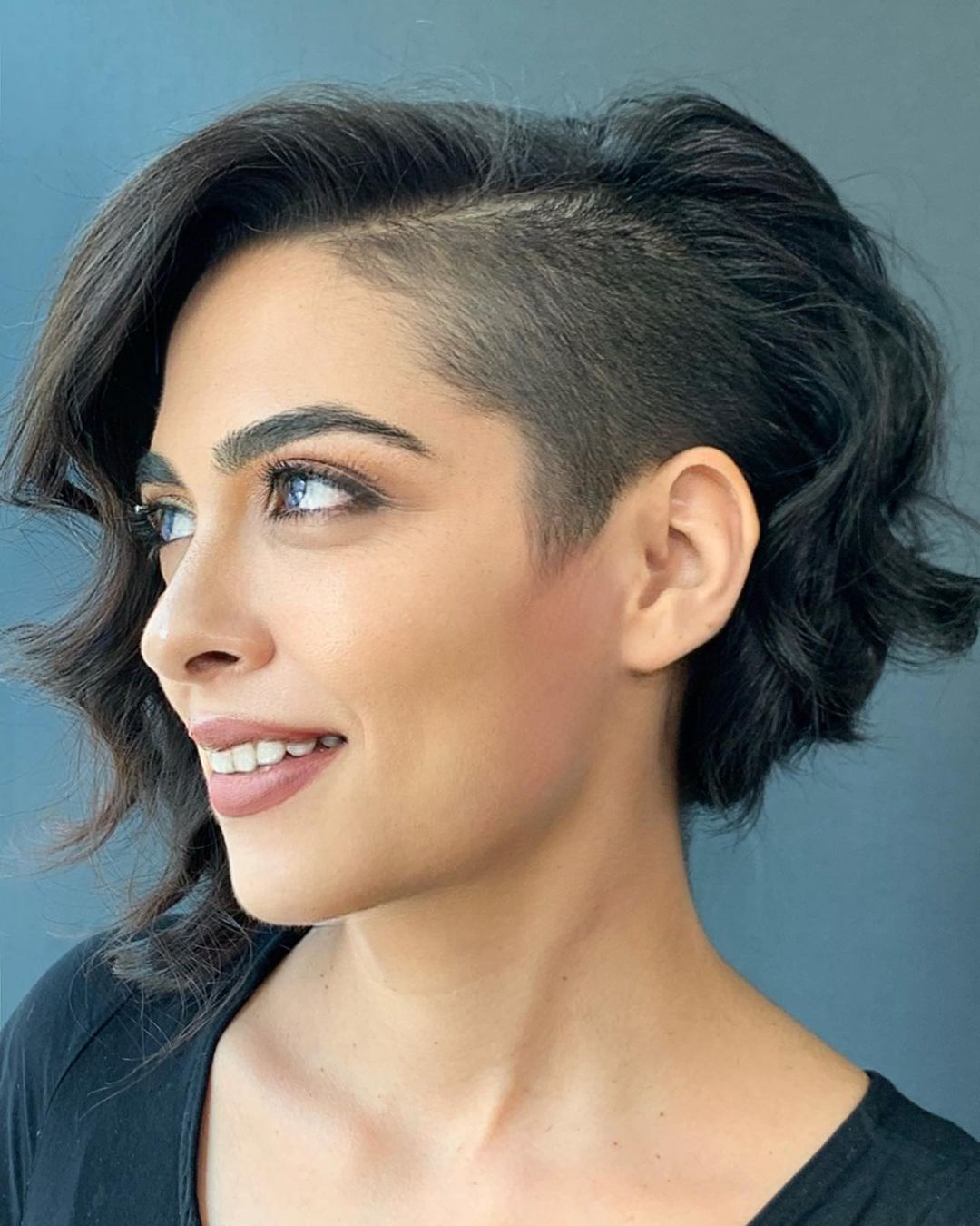 Undercut Shaggy Bob with Loose Waves