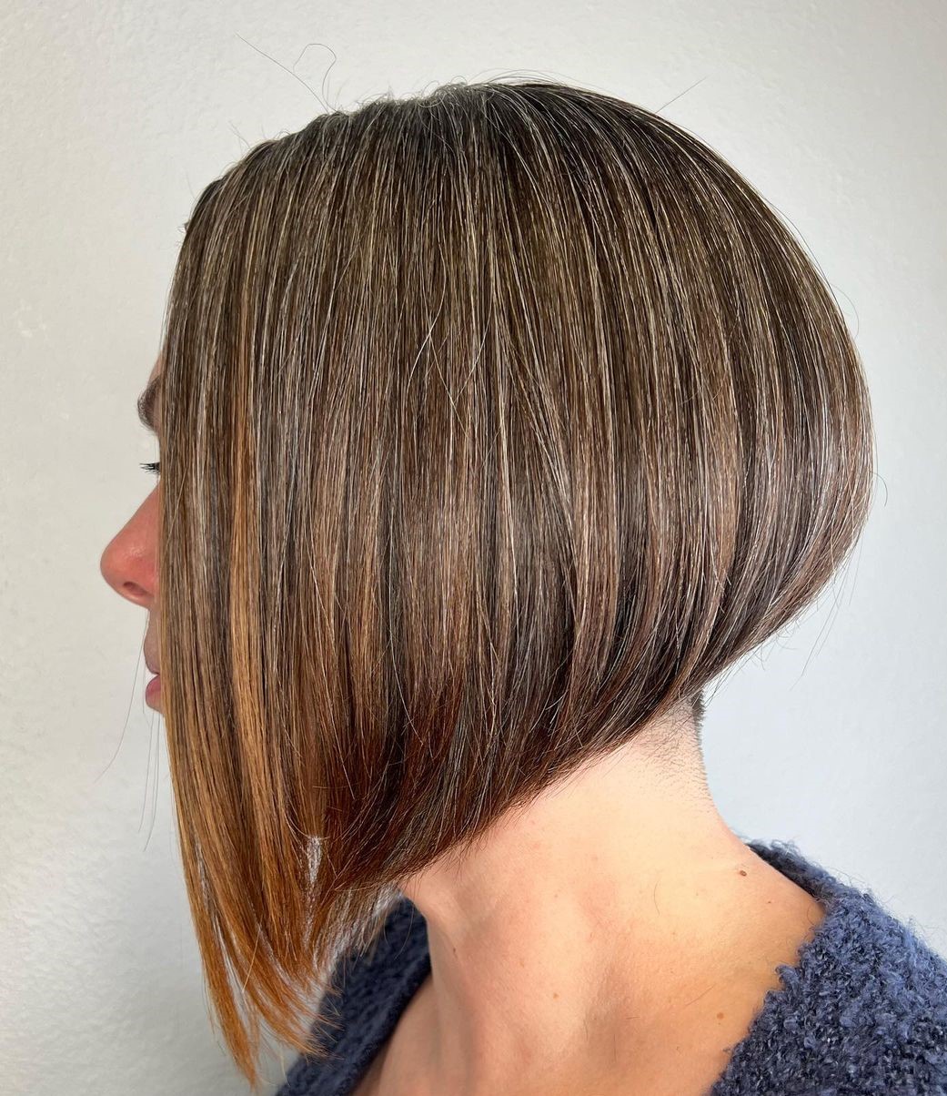 Angled Stacked Bob with Short Undercut