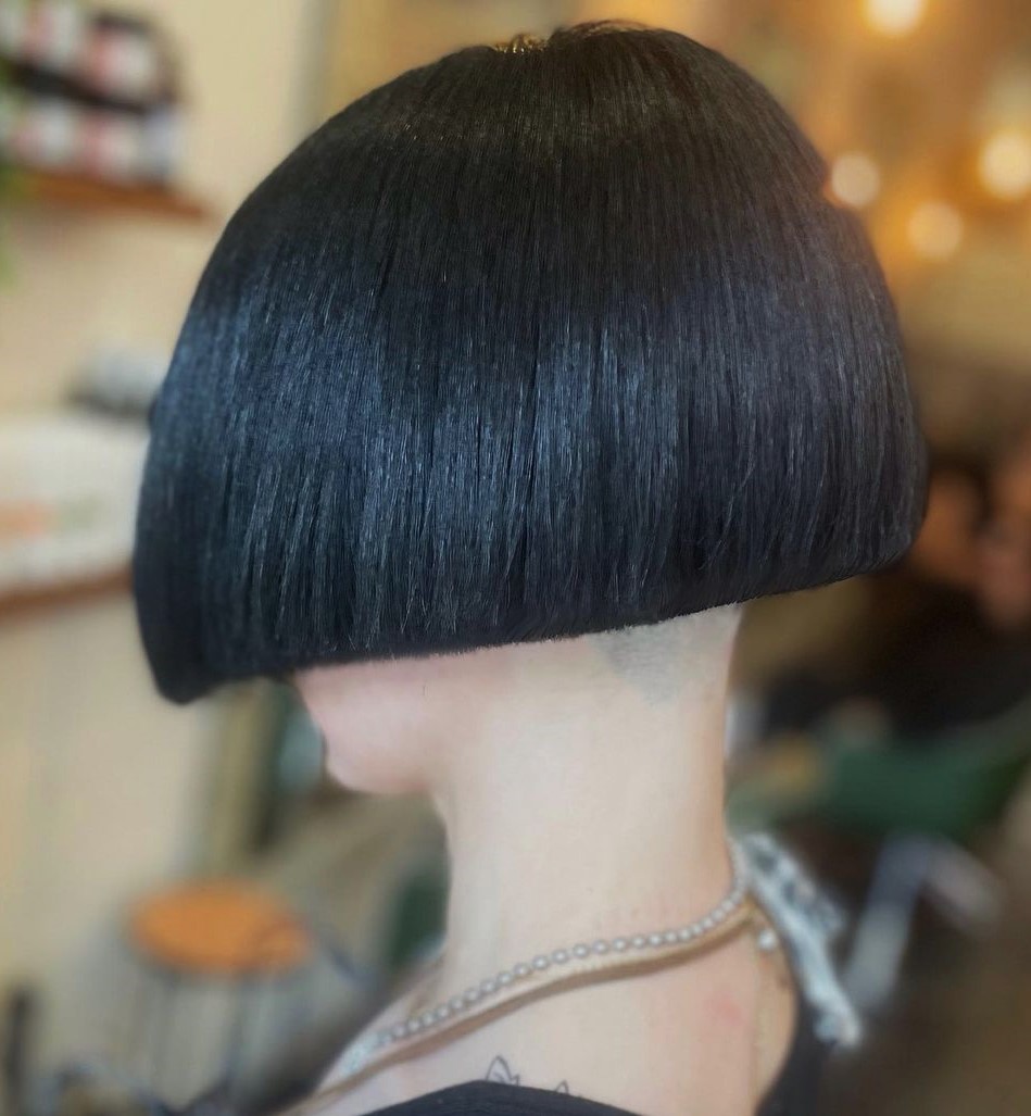 Modern Shaved Short Blunt Bob