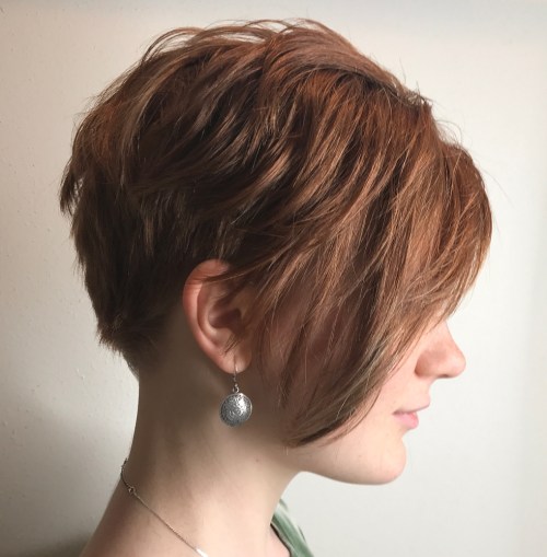 Layered Pixie With Long Side Bangs