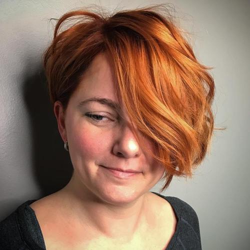 Copper Red Wavy Pixie Bob