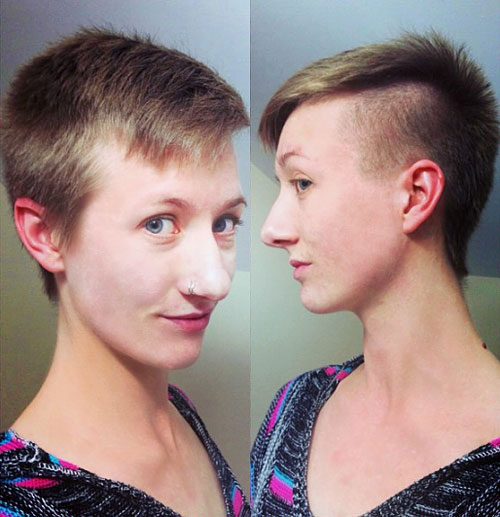 girls' short haircut for straight hair