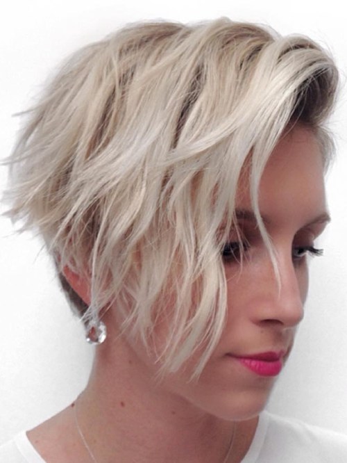 two-tone long top short sides asymmetrical pixie