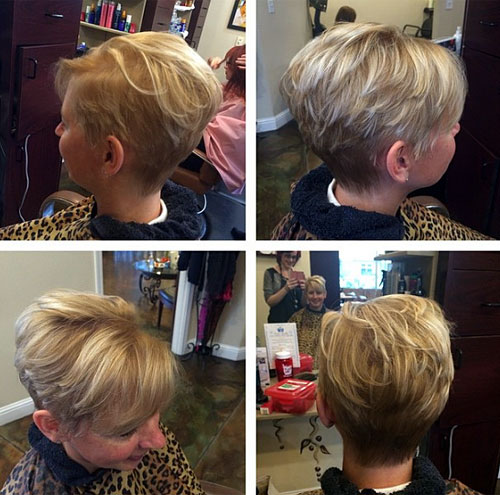 blonde pixie haircut