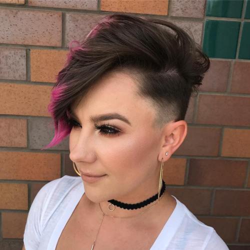 Asymmetrical Half-Shaved Pixie