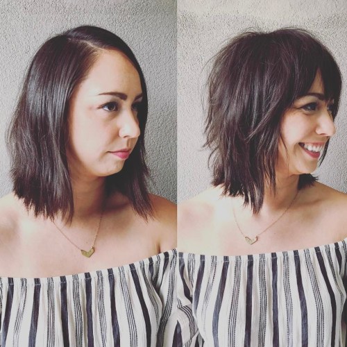 Shaggy Bob Hairstyles For Round Faces