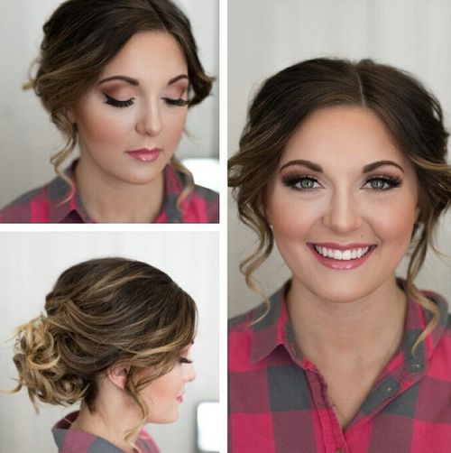 curly updo for fat round faces