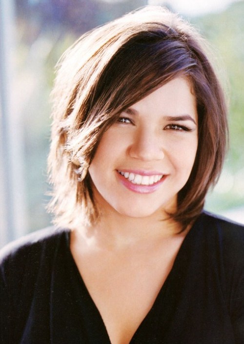 America Ferrera bob hairstyle for overweight women