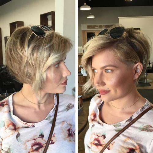 Asymmetrical Blonde Pixie For Thin Hair