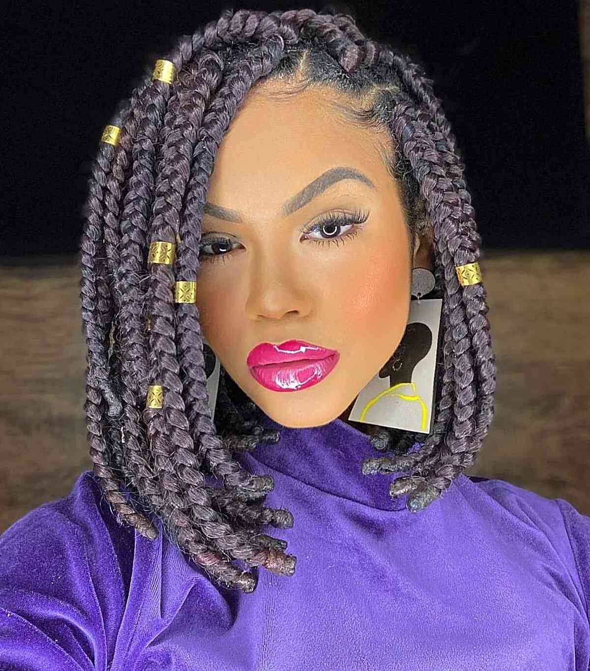 Jumbo Asymmetrical Lob Box Braids