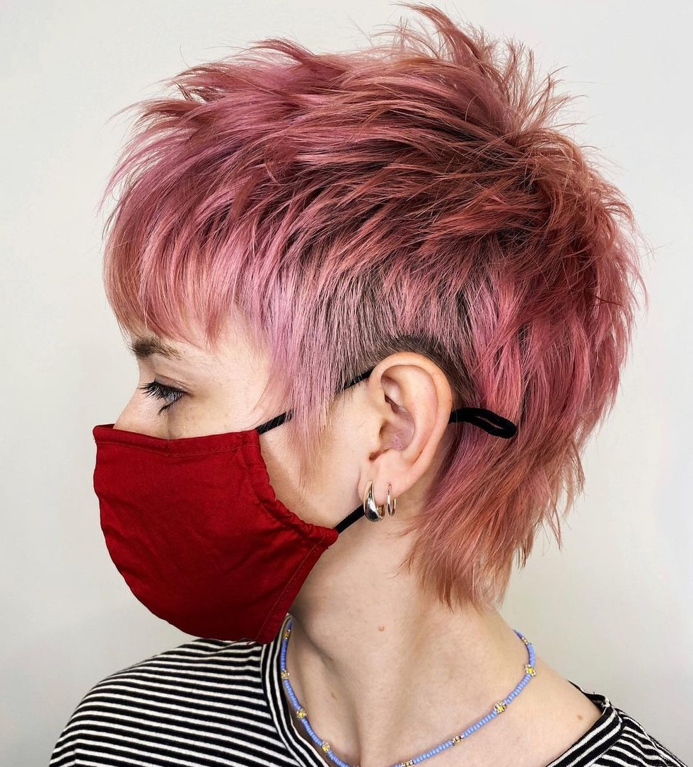 Short Spiky Pink Pixie