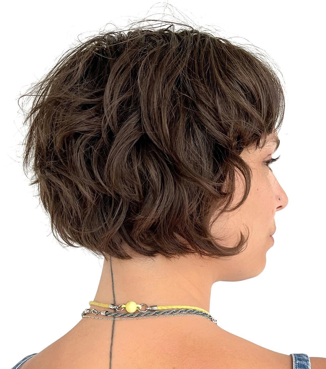 Lip-Length Bob Shag Haircut