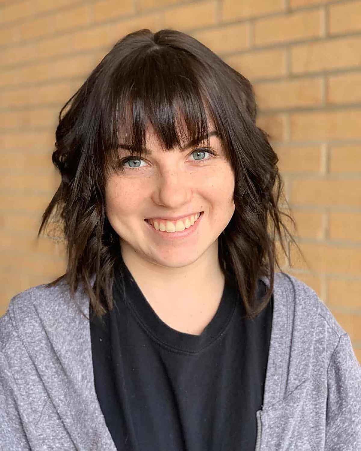 Feathered Fringe on Wavy Hair