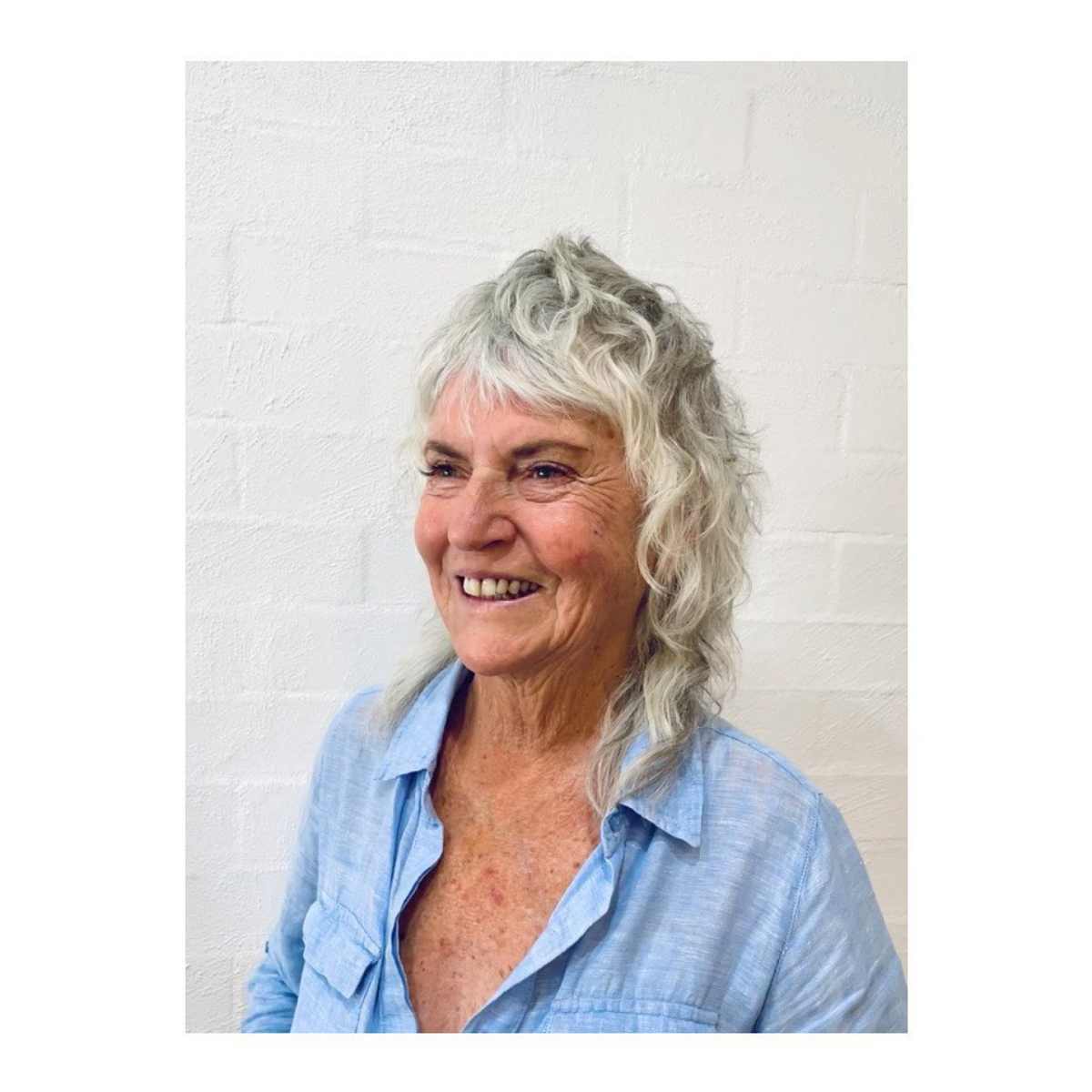 Wispy Shag with Loose Curly Hair for Ladies in Their 70s