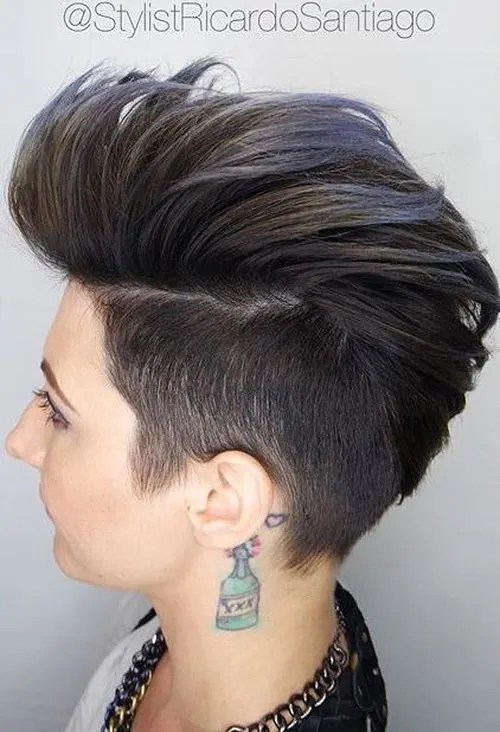 voluminous faux hawk for short hair